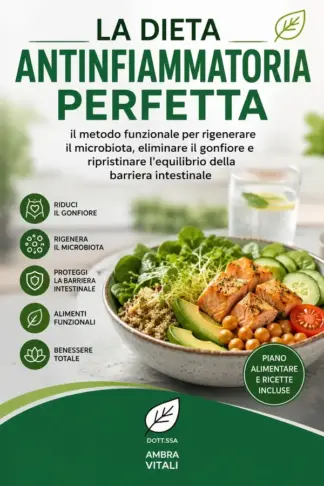 Copertina dell'ebook Dieta Antinfiammatoria Perfetta: Il metodo funzionale per rigenerare il microbiota, eliminare il gonfiore e ripristinare l'equilibrio della barriera intestinale (Salute e benessere naturale)