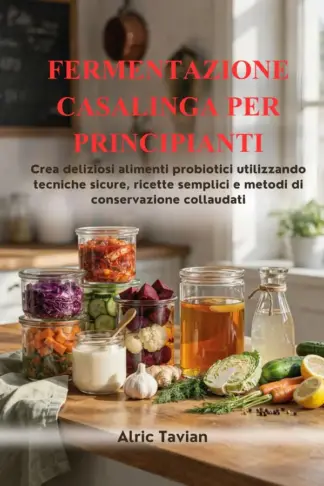 Copertina dell'ebook FERMENTAZIONE CASALINGA PER PRINCIPIANTI: Crea deliziosi alimenti probiotici utilizzando tecniche sicure, ricette semplici e metodi di conservazione collaudati