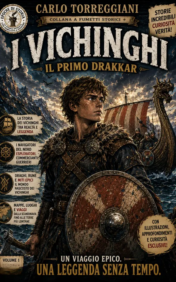 Copertina dell'ebook I Vichinghi: Il Primo Drakkar