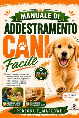 Copertina dell'ebook Manuale di addestramento cani facile: Guida completa e facile con rinforzo positivo, comandi base e pratici, educare, migliorare l'obbedienza e il legame, giochi mentali, problemi comportamentali