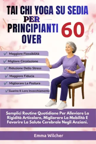 Copertina dell'ebook TAI CHI YOGA SU SEDIA PER PRINCIPIANTI OVER 60: Semplici Routine Quotidiane Per Alleviare La Rigidità Articolare, Migliorare La Mobilità E Favorire La Salute Cerebrale Negli Anziani.
