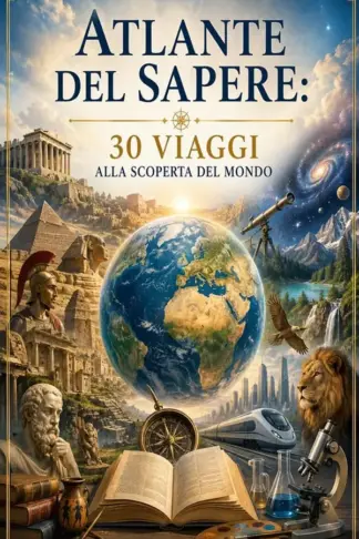 Copertina dell'ebook ATLANTE DEL SAPERE 30 VIAGGI ALLA SCOPERTA DEL MONDO : Storia, Scienza, Arte, Filosofia e le grandi meraviglie della conoscenza