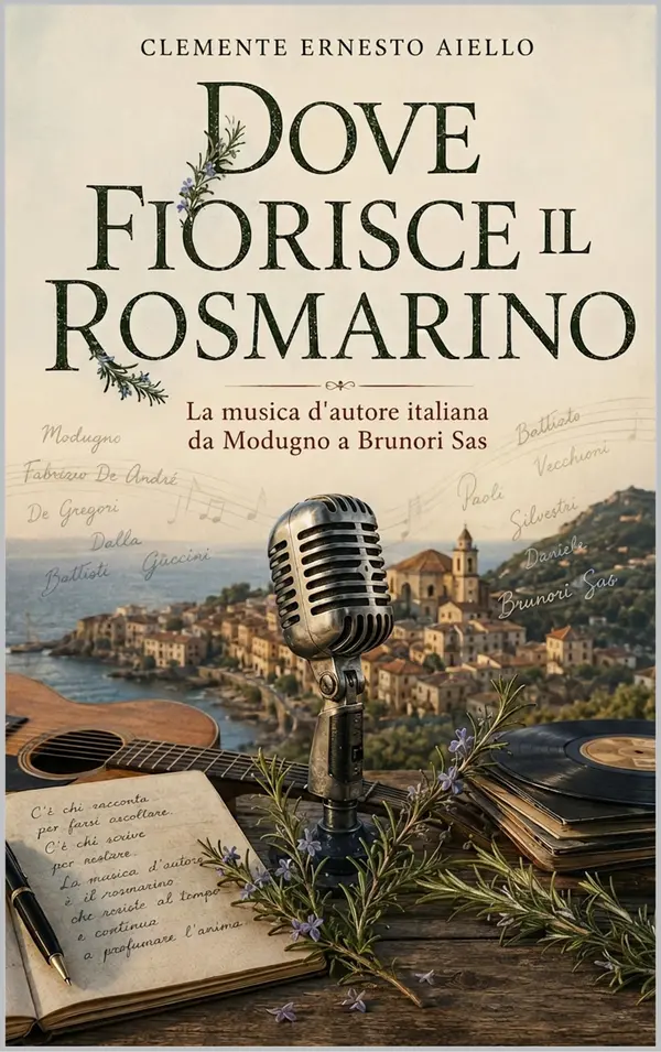 Copertina dell'ebook Dove fiorisce il rosmarino: La musica d'autore italiana da Modugno a Brunori Sas
