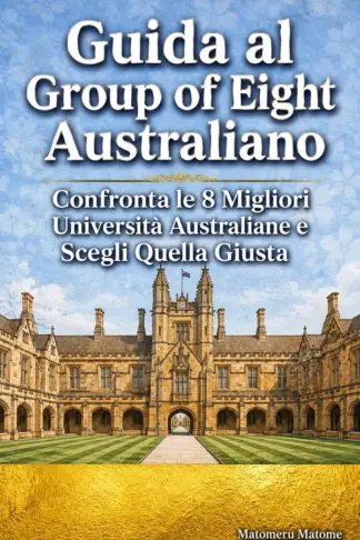 Copertina dell'ebook Guida al Group of Eight Australiano: Confronta le 8 Migliori Università Australiane e Scegli Quella Giusta (Guida Comparativa delle Università Vol. 2)