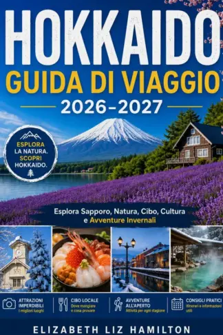 Copertina dell'ebook HOKKAIDO GUIDA DI VIAGGIO 2026-2027: Esplora Sapporo, la natura, il cibo, la cultura e le avventure invernali.MAPPA GEOMETRICA