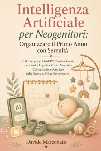 Copertina dell'ebook Intelligenza Artificiale per Neogenitori: Organizzare il Primo Anno con Serenità: 200 Prompt per ChatGPT, Claude e Gemini per Gestire Logistica, Carico ... dalla nascita (AI PER LA VITA QUOTIDIANA)
