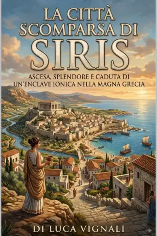 Copertina dell'ebook LA CITTÀ SCOMPARSA DI SIRIS: Ascesa, splendore e caduta di un'enclave ionica nella Magna Grecia