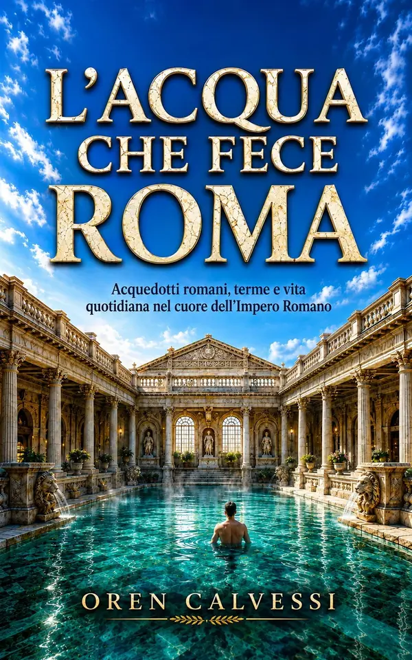 Copertina dell'ebook L'acqua che fece Roma: Acquedotti romani, terme e vita quotidiana nel cuore dell'Impero Romano (Roma che Muove il Mondo)