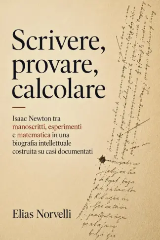 Copertina dell'ebook Scrivere, provare, calcolare: Isaac Newton tra manoscritti, esperimenti e matematica in una biografia intellettuale costruita su casi documentati