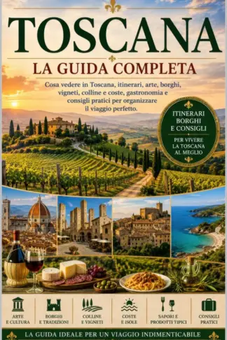 Copertina dell'ebook Toscana - La Guida Completa: Cosa vedere in Toscana, itinerari, arte, borghi, vigneti, colline e coste, gastronomia e consigli pratici per organizzare il viaggio perfetto