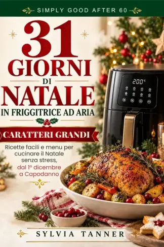 Copertina dell'ebook 31 Giorni di Natale in Friggitrice ad Aria: Ricette facili e menu per cucinare il Natale senza stress, dal 1° dicembre a Capodanno
