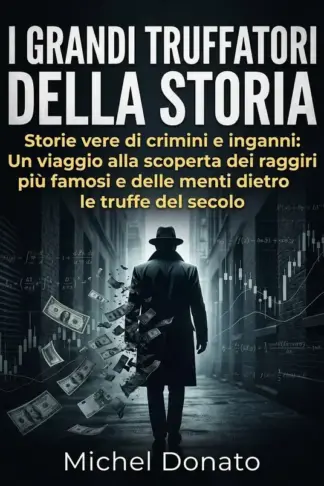 Copertina dell'ebook I GRANDI TRUFFATORI DELLA STORIA: Storie vere di crimini e inganni: Un viaggio alla scoperta dei raggiri più famosi e delle menti dietro le truffe del secolo