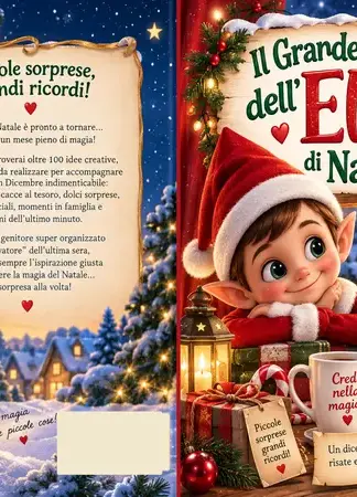 Copertina dell'ebook Il Grande Libro dell'Elfo di Natale: 100+ idee per il tuo Elfo di Natale: scherzi, sorprese, missioni e attività per creare 24 giorni di magia senza impazzire ogni sera