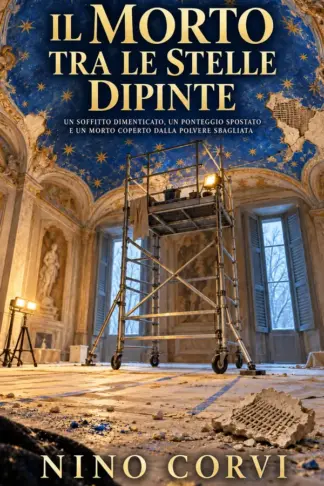 Copertina dell'ebook Il morto tra le stelle dipinte: Un soffitto dimenticato, un ponteggio spostato e un morto coperto dalla polvere sbagliata (I misteri dei borghi dimenticati)