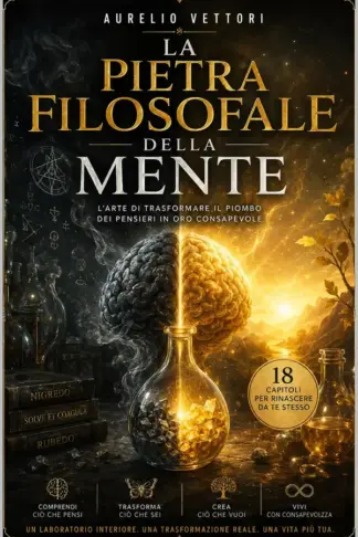 Copertina dell'ebook LA PIETRA FILOSOFALE DELLA MENTE: L'ARTE DI TRASFORMARE IL PIOMBO DEI PENSIERI IN ORO CONSAPEVOLE