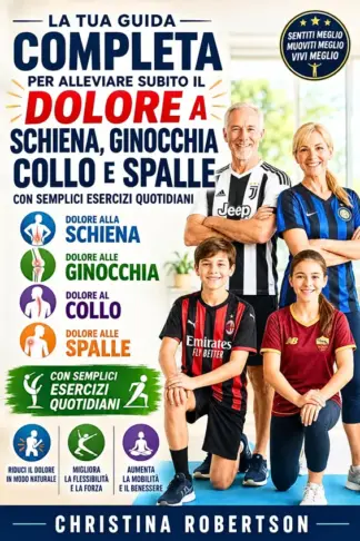 Copertina dell'ebook La tua guida completa per alleviare subito il dolore a schiena, ginocchia, collo e spalle con semplici esercizi quotidiani (Simple Daily Therapy Exercises)