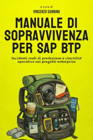 Copertina dell'ebook Manuale di sopravvivenza per il consulente SAP BTP: Incidenti reali di produzione e checklist operative nei progetti enterprise