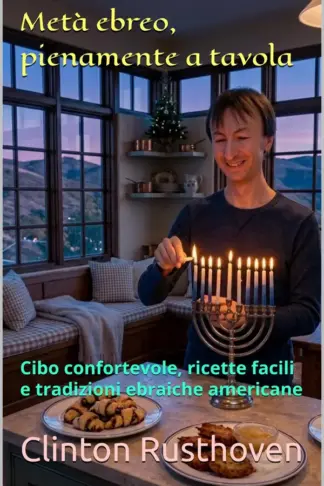 Copertina dell'ebook Metà ebreo, pienamente a tavola: Cibo confortevole, ricette facili e tradizioni ebraiche americane