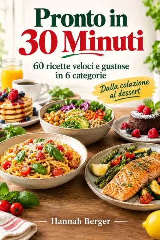 Copertina dell'ebook Pronto in 30 Minuti: 60 ricette veloci e gustose in 6 categorie