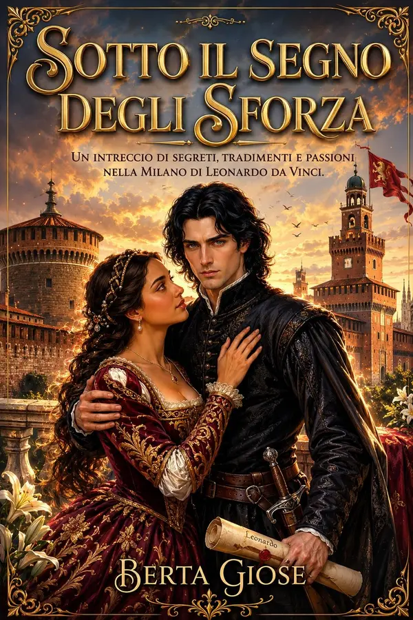 Copertina dell'ebook Sotto il Segno degli Sforza: Un intreccio di segreti, tradimenti e passioni nella Milano di Leonardo da Vinci.
