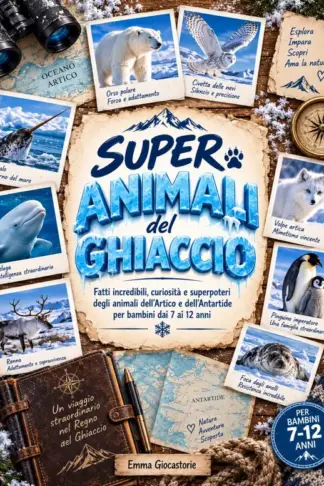 Copertina dell'ebook Super animali del ghiaccio: Fatti incredibili, curiosità e superpoteri degli animali dell'Artico e dell'Antartide per bambini dai 7 ai 12 anni