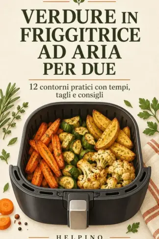 Copertina dell'ebook Verdure in friggitrice ad aria per due: 12 contorni pratici con tempi, tagli e consigli (In piccolo)