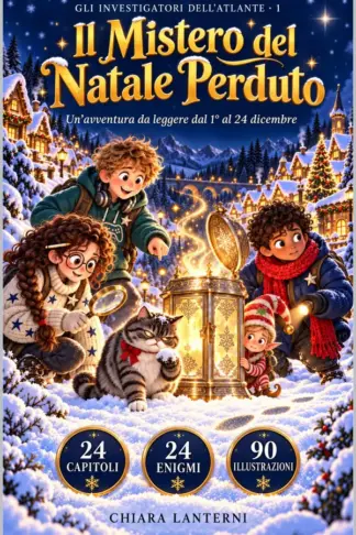 Copertina dell'ebook Il Mistero del Natale Perduto: Un libro di Natale per bambini dai 7 agli 11 anni, 24 capitoli illustrati da leggere come un calendario dell'avvento, con un enigma al giorno da risolvere