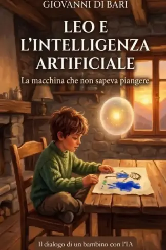 Copertina dell'ebook LEO E L'INTELLIGENZA ARTIFICIALE: La macchina che non sapeva piangere Il dialogo di un bambino con l'IA