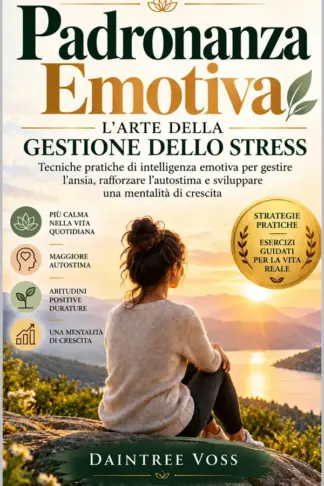 Copertina dell'ebook Padronanza Emotiva - L'Arte della Gestione dello Stress: Tecniche pratiche di intelligenza emotiva per gestire l'ansia, rafforzare l'autostima e sviluppare una mentalità di crescita